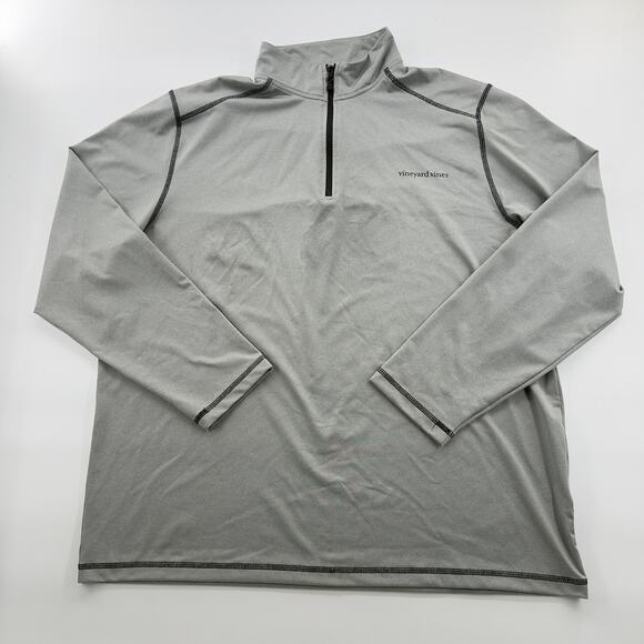 Vineyard Vines Performance Quarter Zip Pullover Gray 2XL Mens Long Sleeve - Picture 1 of 7